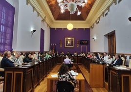 Los concejales durante el debate en el salón de plenos.