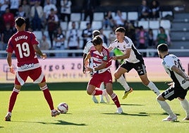 Gonzalo Villar, durante el partido en El Plantío.