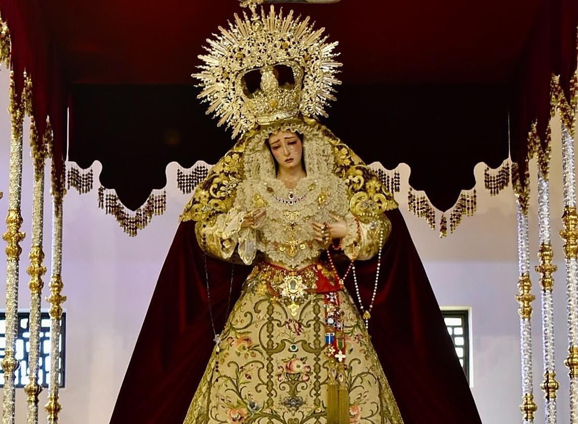 Todo listo para la procesión extraordinaria de María Santísima de la Amargura de Jaén por el 25 aniversario de su Cofradía