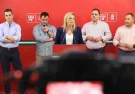 Lola Torres, en la sede provincial del PSOE jienense.