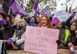 Imagen de archivo de manifestantes en una movilización feminista.