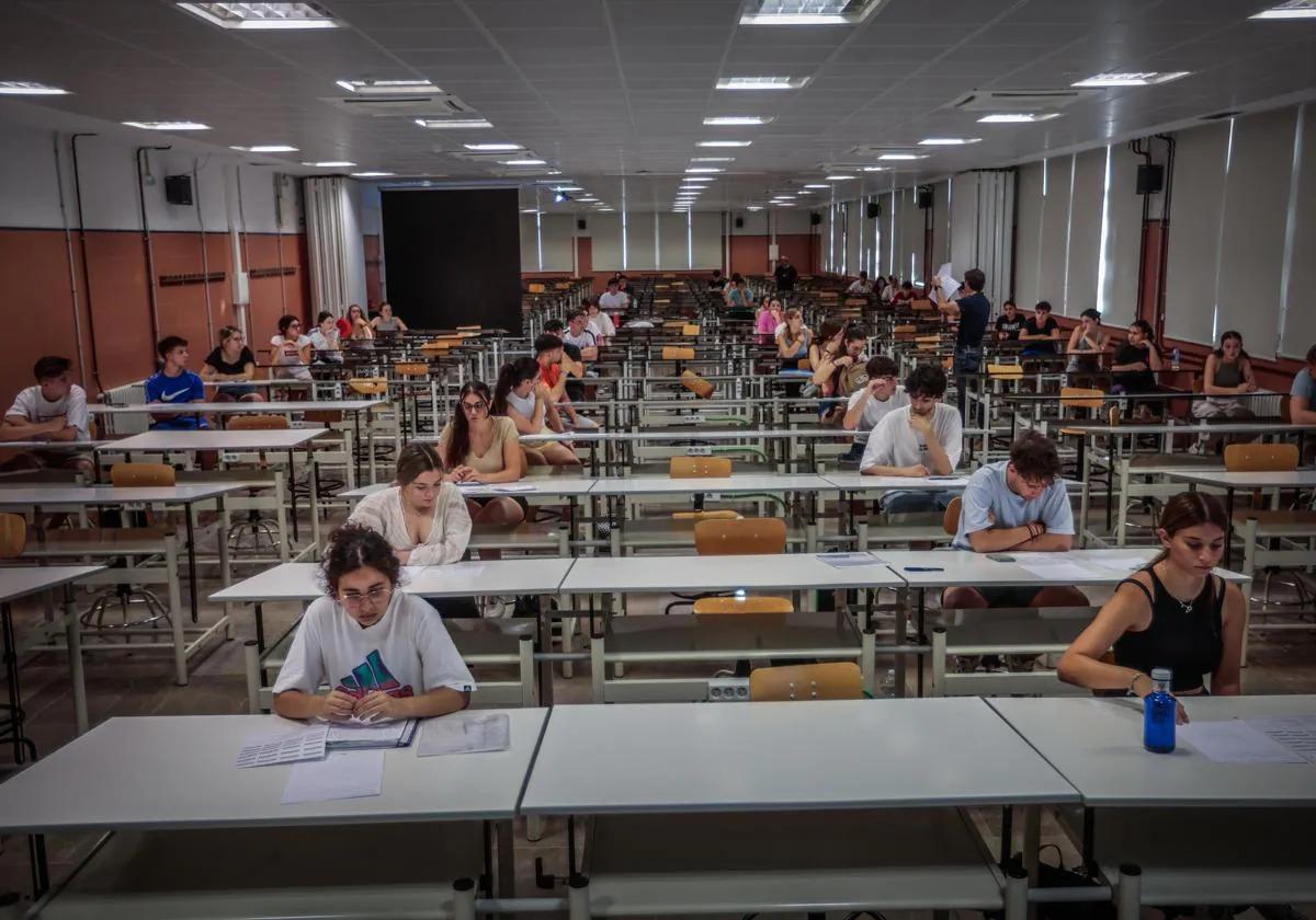 Prueba de selectividad del año pasado en Andalucía.