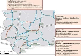 Mapa del Catálogo de Restricciones de Capacidad de Adif.