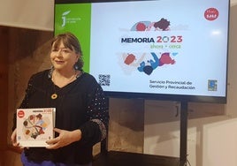 La vicepresidenta segunda Pilar Parra durante la presentación de la memoria de 2023.