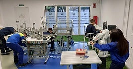 Alumnos en una clase de FP en el IES Las Fuentezuelas de la capital.