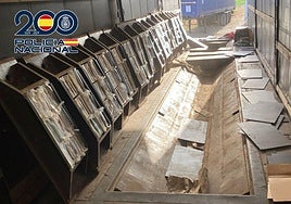 Dos detenidos con 420 kilos de cocaína ocultos en un camión caleteado