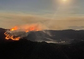 Imagen del incendio de Andújar durante el mes de agosto