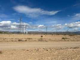 La zona en la que se levantará el parque eólico de Húeneja.