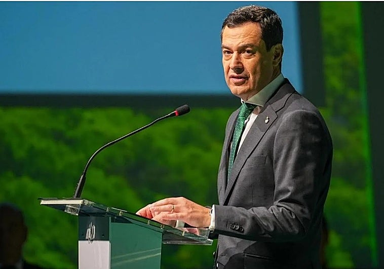 El presidente de la Junta, durante su intervención.