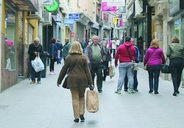 Calle Doctor Civera, zona comercial de la capital.