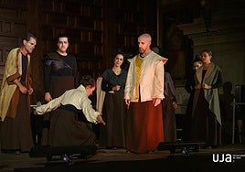 Momento de la representación de 'El maestrazgo del Tusón