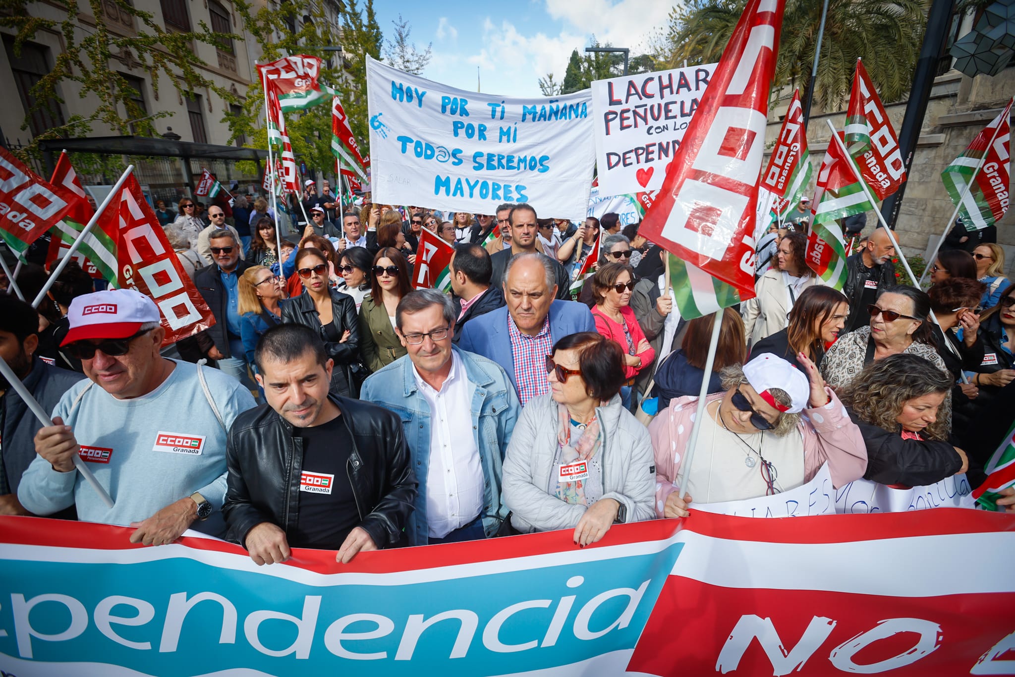 Las imágenes de la manifestación en Granada por la situación de la dependencia