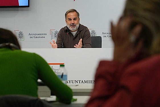 Jacobo Calvo en rueda de prensa.
