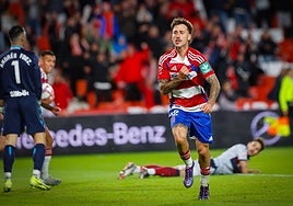 Ricard celebra su gol.