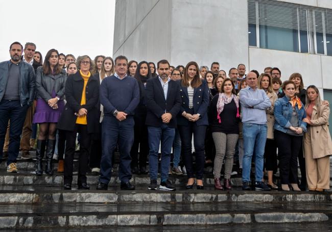 Minuto de silencio en la sede de Cámara Granada.