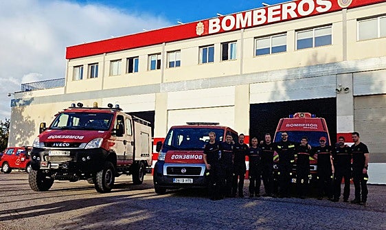 El equipo de Bomberos de Granada que se desplaza a Valencia.