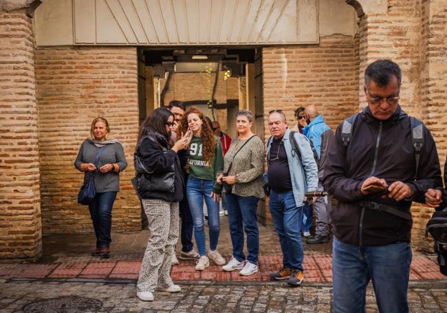 Turistas en el centro de la ciudad