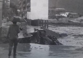 Destrozos en Albuñol con la riada de 1973.
