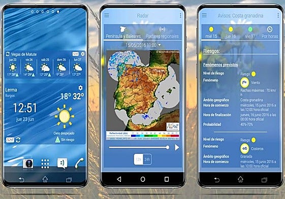 La forma de recibir las alertas de la Aemet mediante su aplicación en el móvil.