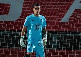 Bruno Iribarne, durante su debut en la Copa con la UDA.