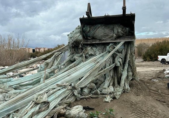 Retiran 380.000 kilos de basura del cauce del río Andarax: «Equivale a doce veces el Santiago Bernabéu»