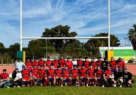 El primer equipo de rugby del Universidad de Granada.