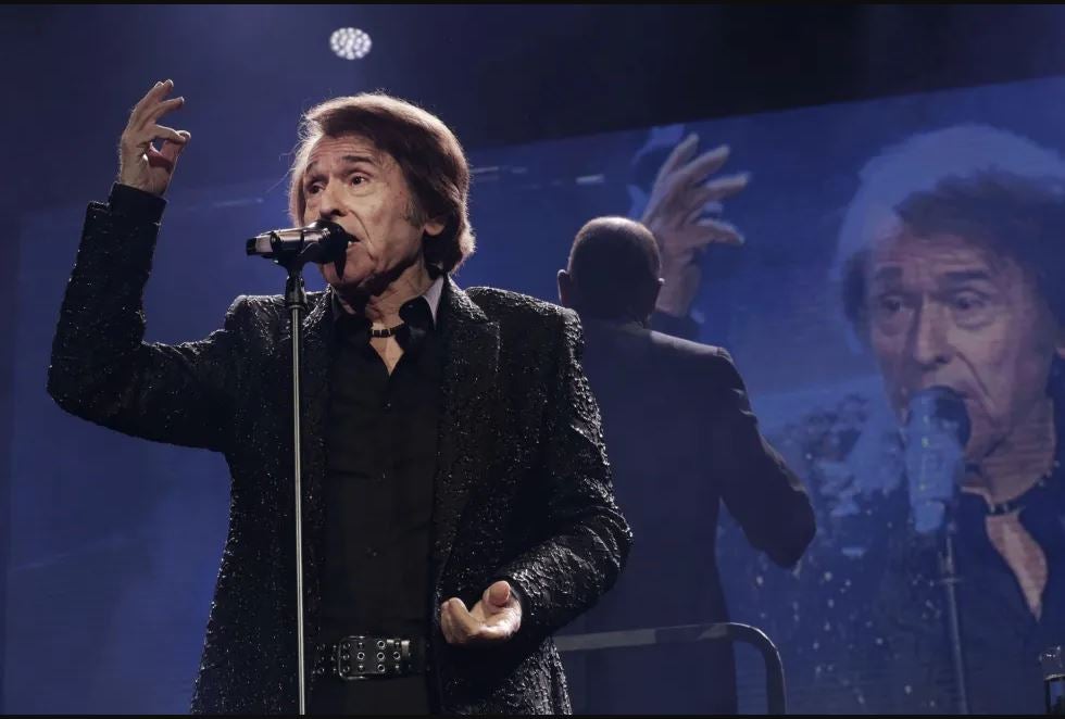 Raphael, en un concierto.