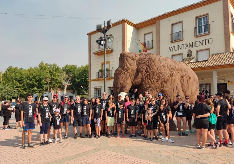 El grupo Familias Dulces en la marcha Por Una Meta Sin Diabetes en Padul