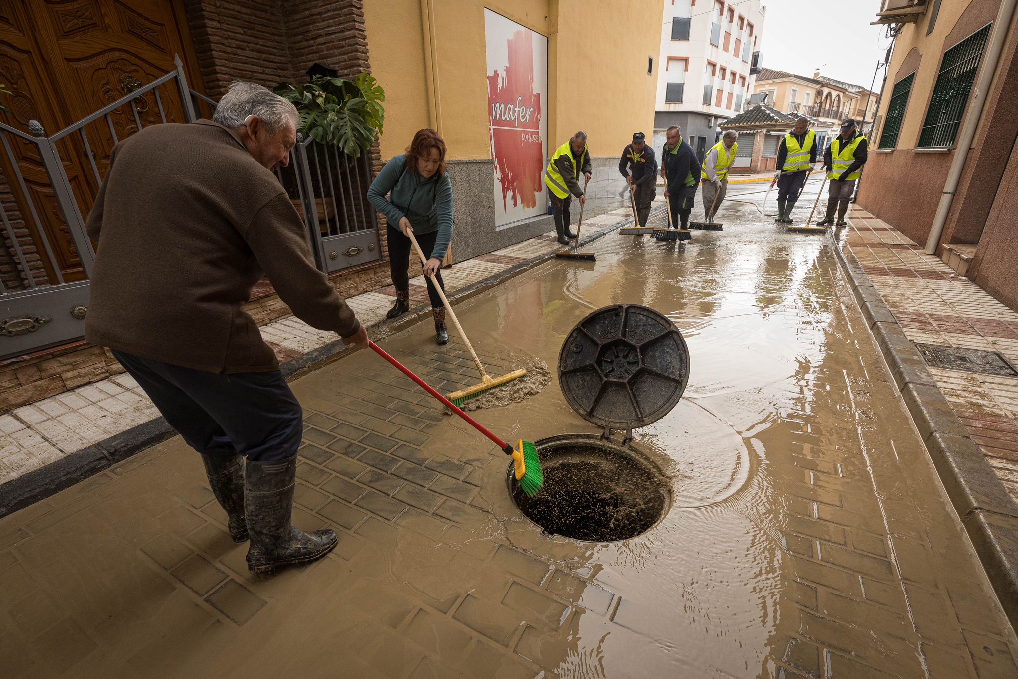 Así ha amanecido Chauchina, epicentro de la DANA en Granada