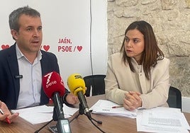 Los socialistas Julio Millán y Ángeles Díaz.