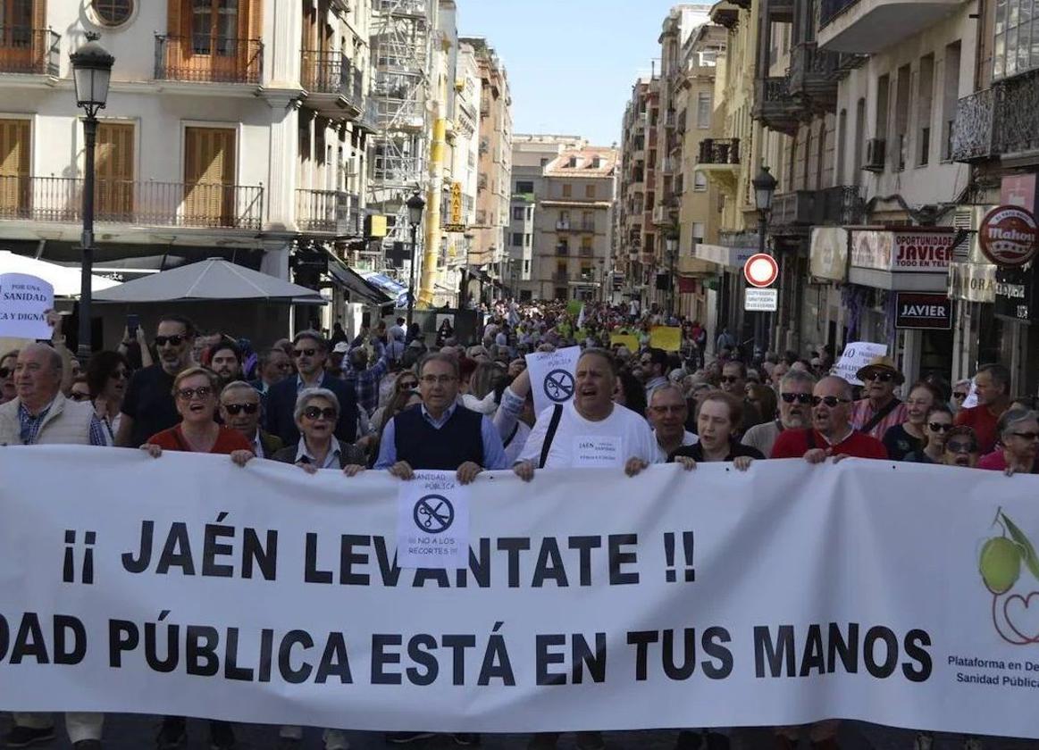 Manifestación en defensa de la sanidad pública, en una imagen de archivo.