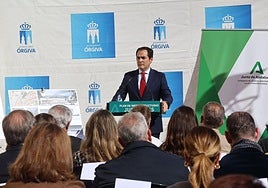 El consejero de Justicia, José Antonio Nieto, en el acto de Órgiva.