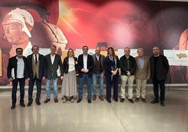 Presentación de la exposición sobre el borrador del POTA, ayer en el Museo Íbero de Jaén.