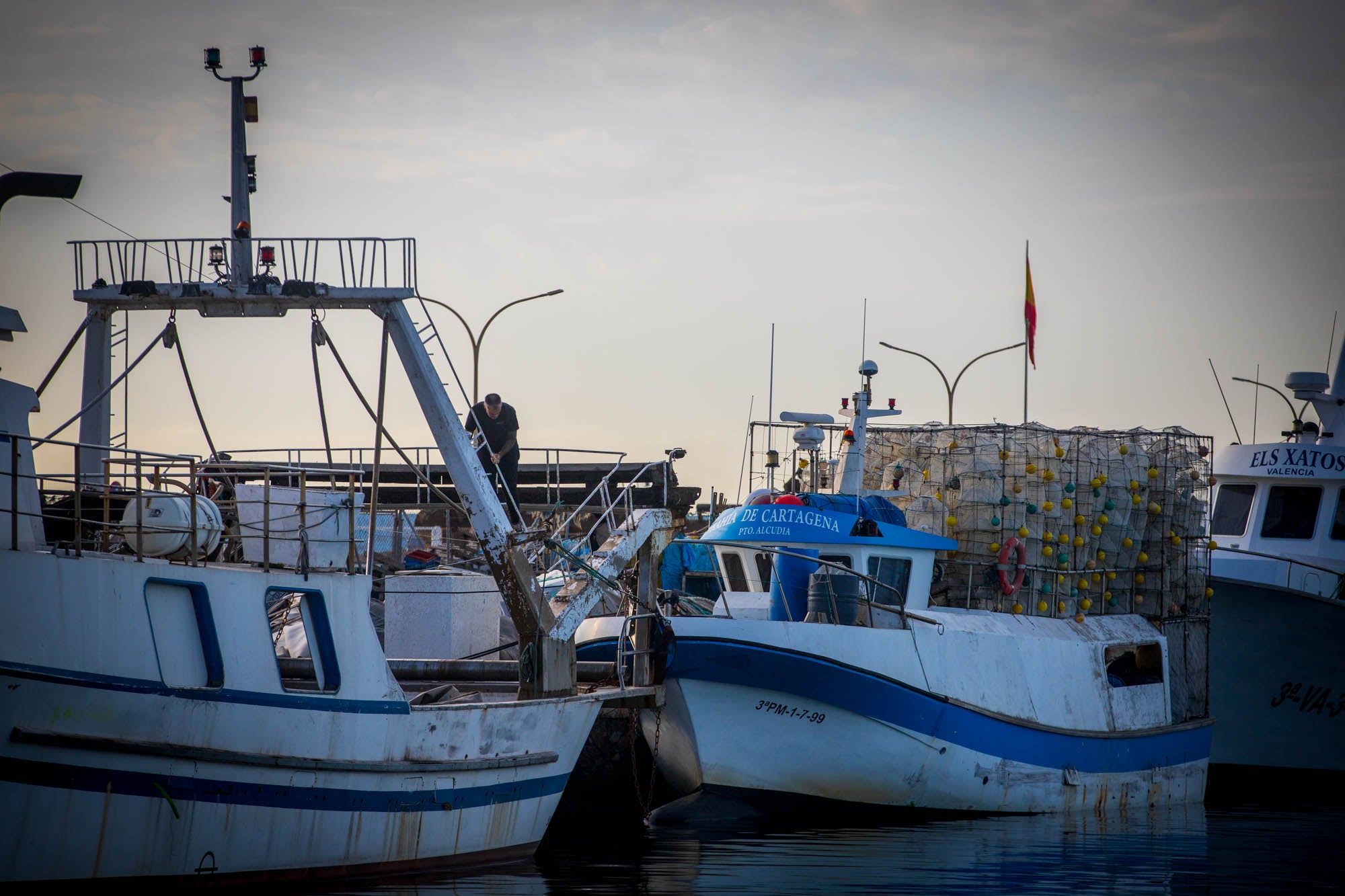 Las estampas de la parada biológica de los pescadores de Motril