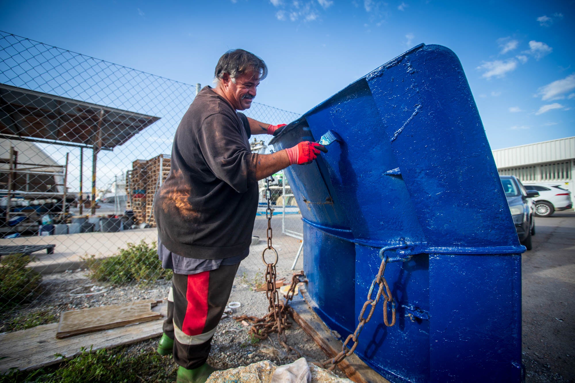 Las estampas de la parada biológica de los pescadores de Motril