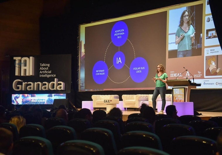 Patricia Ventura, durante su charla en el Palacio de Congresos.