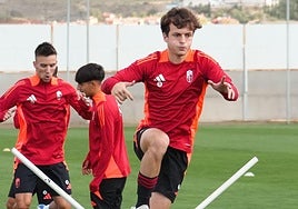 Entrenamiento del Recreativo esta semana.