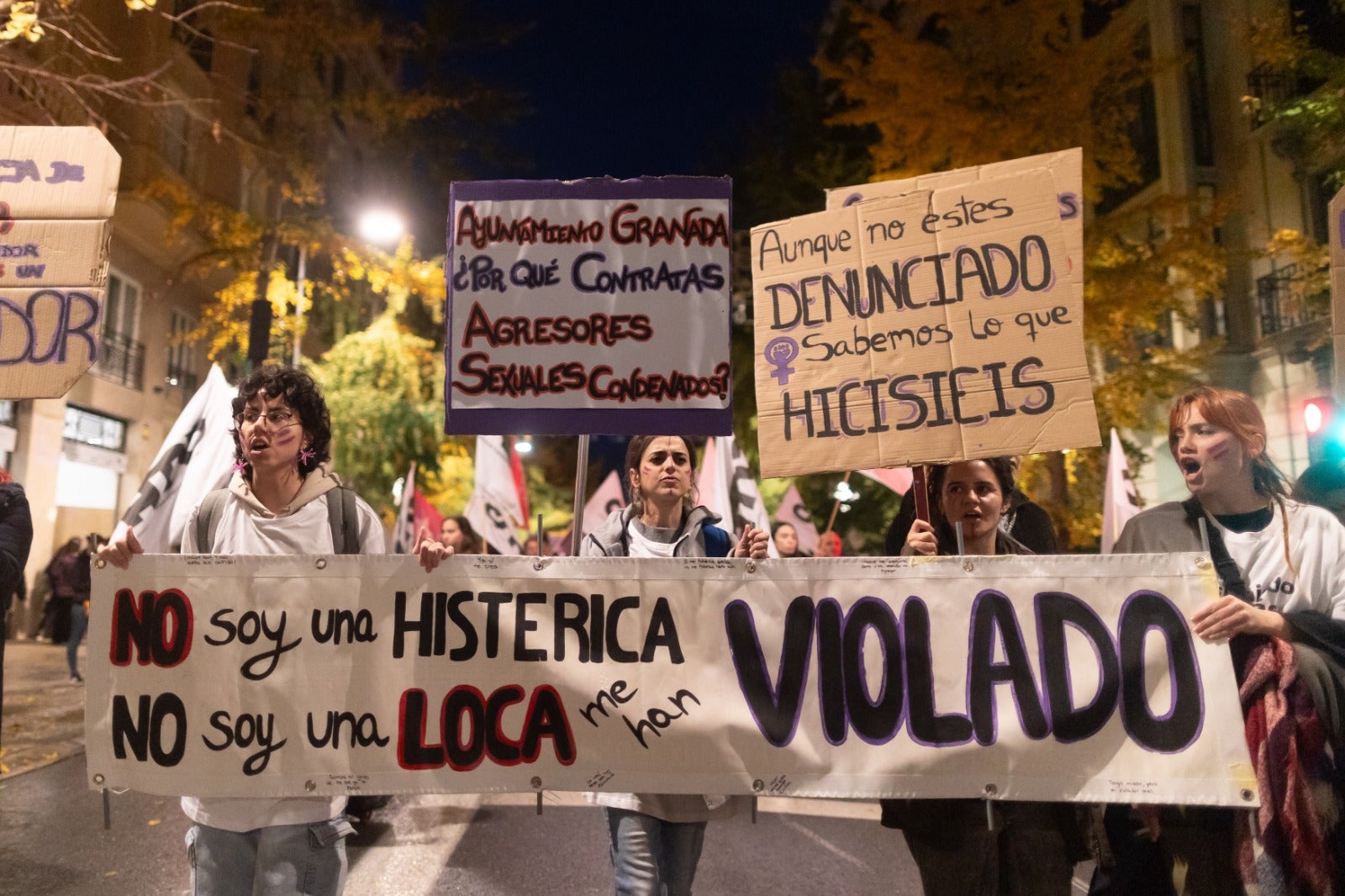 Las imágenes de Granada en Día de la Eliminación de la Violencia contra las Mujeres