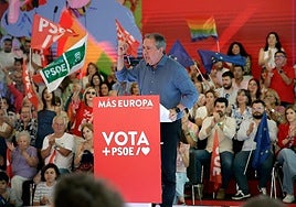 Juan Espadas, durante la pasada campaña a las europeas.