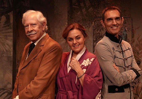 Juan Meseguer, Carmen Morales y Juan Carlos Rubio, en 'Querida Agatha Christie'.