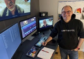 José Manuel Jiménez, en su estudio de Madrid.