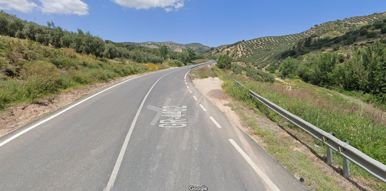 Carretera GR-4402, donde se ha producido el accidente mortal.