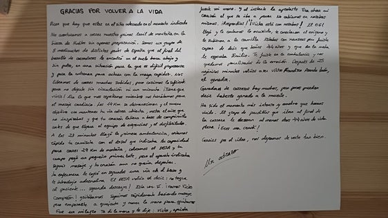 La carta de los médicos a Víctor.