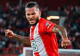 Luis Suárez celebra uno de sus goles esta temporada.