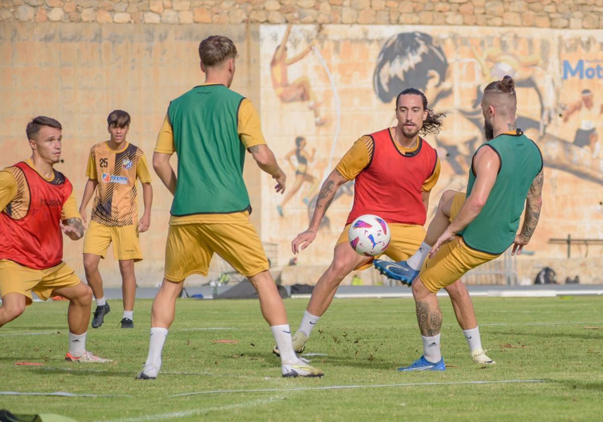 Entrenamiento del Motril esta semana.