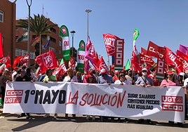 Imagen de archivo de una manifestación del Primero de Mayo en Almería.