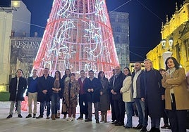 Inauguración de la iluminación de la Diputación.