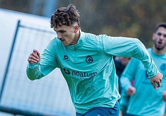 Entrenamiento del Racing de Santander esta semana.