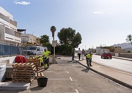 Obras en el Pozo de los Frailes, en Níjar.