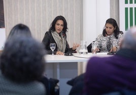 Lydia Cacho, ayer durante su intervención.